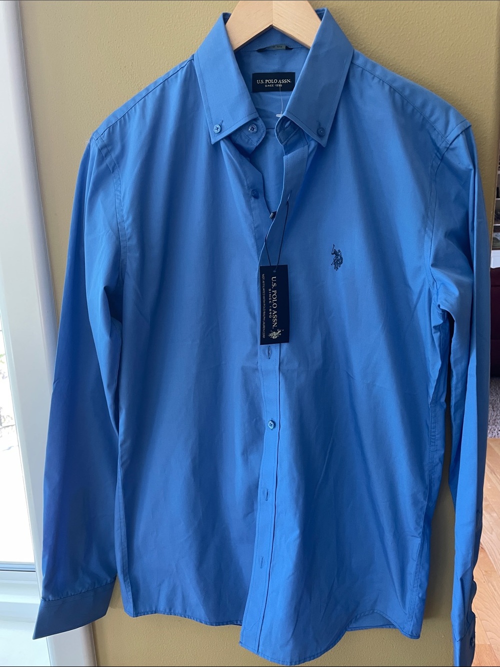 NWT U.S. Polo Assn. Blue Button-Down Dress Shirt